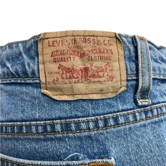 Levi’s 515 Vintage Custom Denim Shorts Punk Patchwork | Women’s 10 - Picture 8 of 13